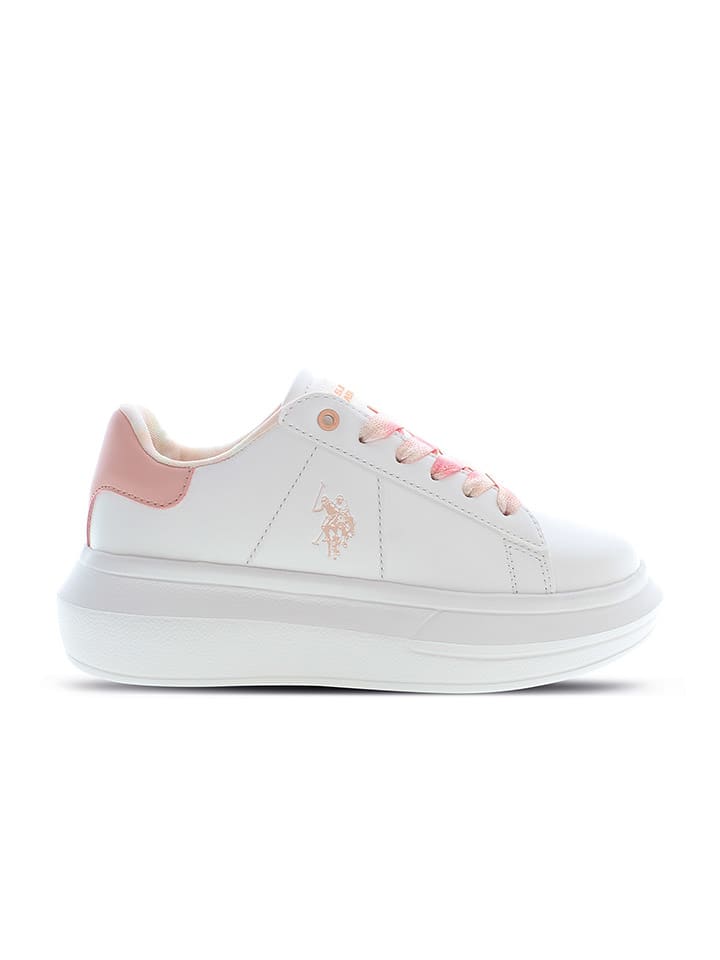 

Кроссовки на шнуровке U.S. Polo Assn., цвет weiß/rosa