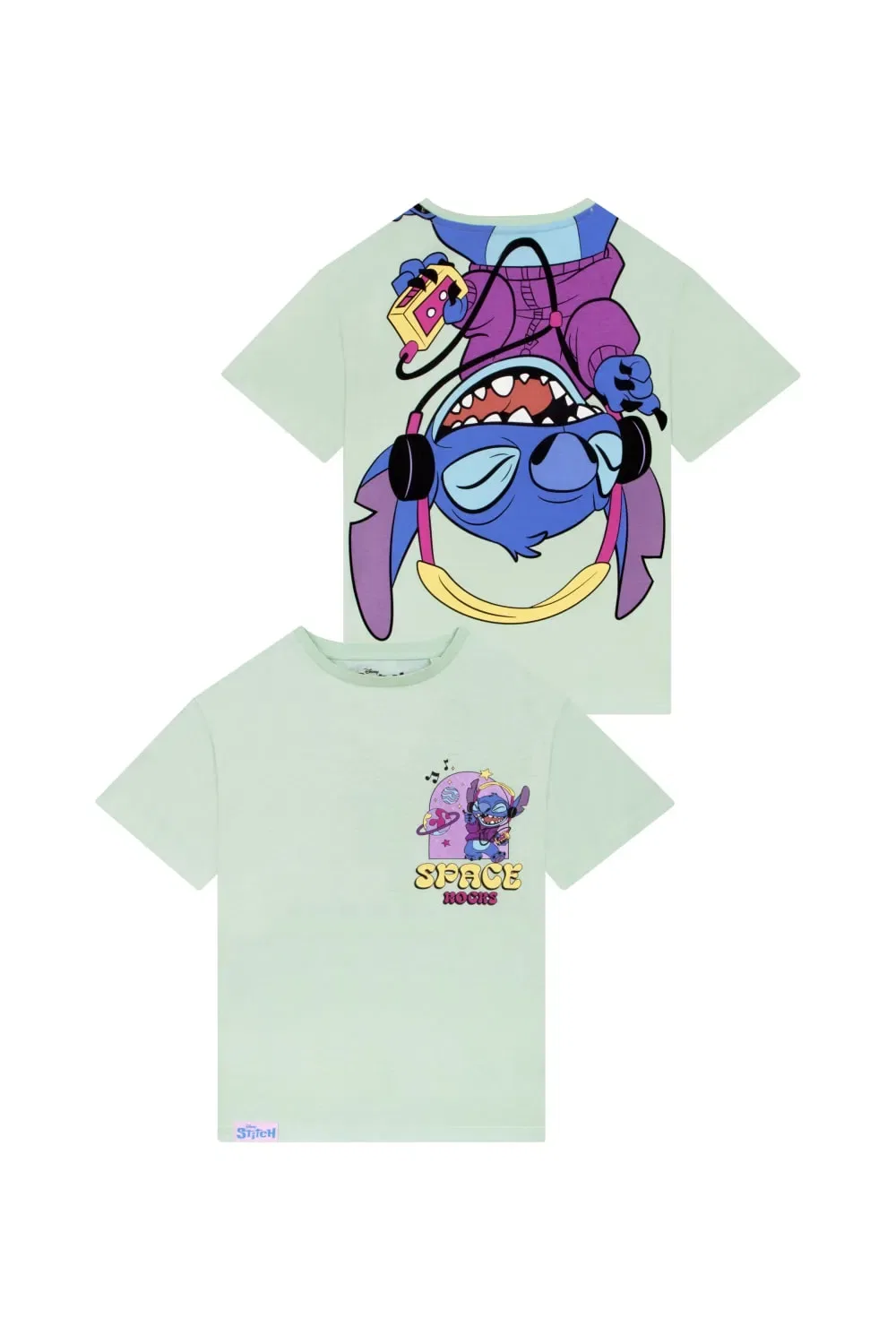 Футболка Stitch Space Rocks Disney, зеленый