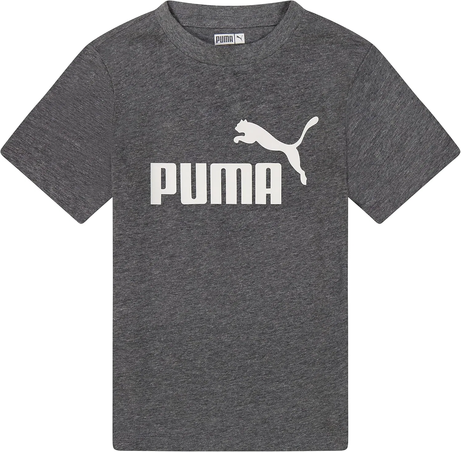 Детская футболка Puma с логотипом № 1, Charcoal Heather — фото 4