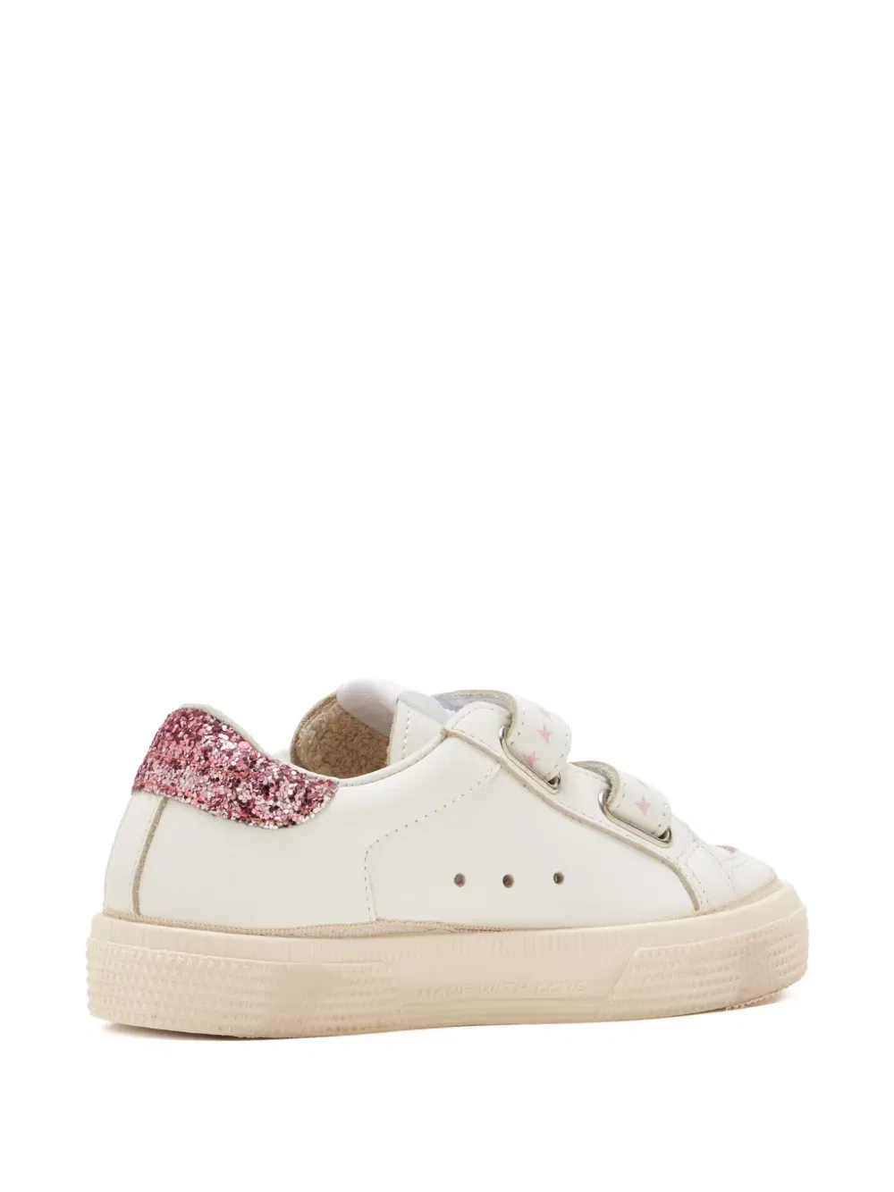 Школьные кроссовки с блестками Golden Goose Kids, белый — фото 2