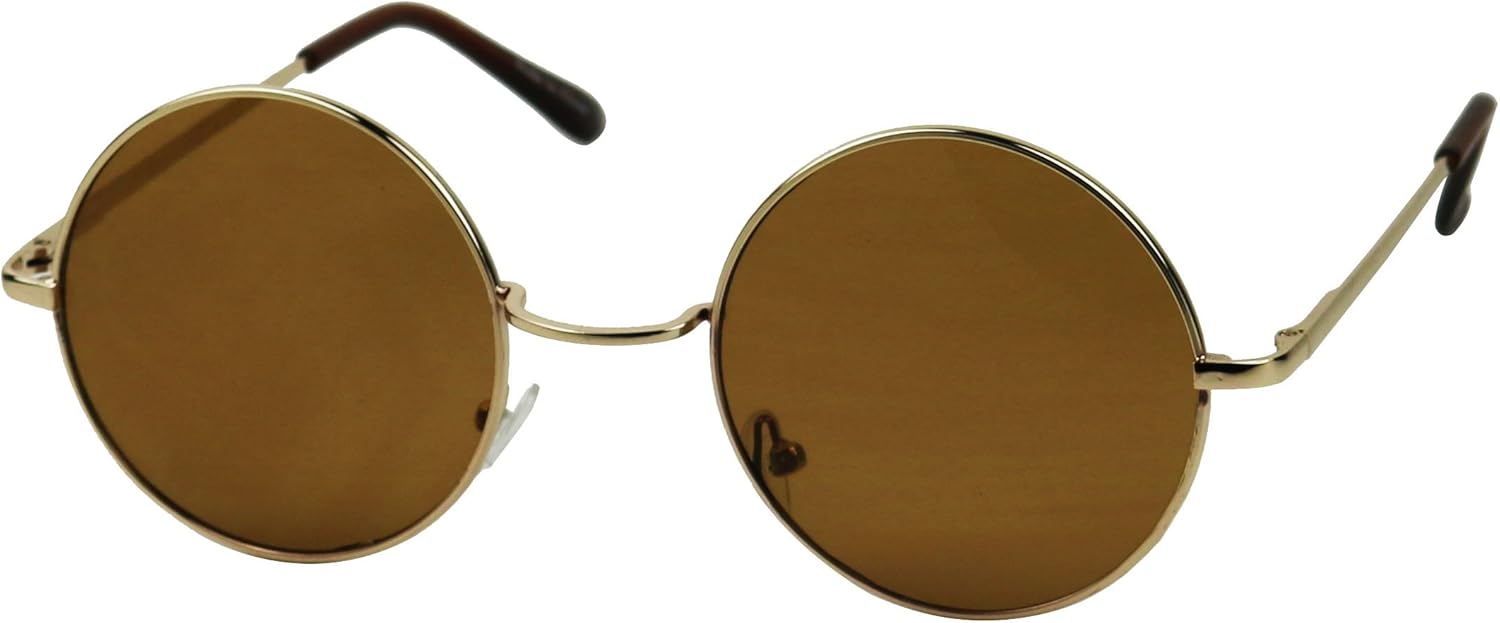 

Новые ретро-солнцезащитные очки ShadyVEU в классическом стиле хиппи с круглой оправой, в проволочной рамке, для мужчин и женщин, с защитой от УФ-излучения UV400 (золотые), Gold