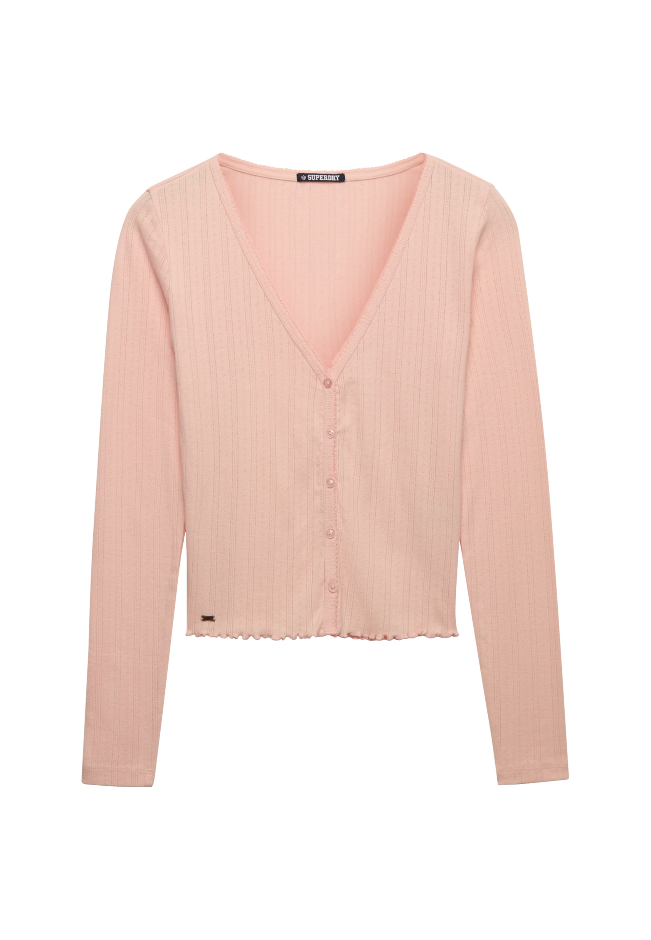 

Superdry & Co Кардиган 'Athletic Essential Pointelle' вязаный, коралловый