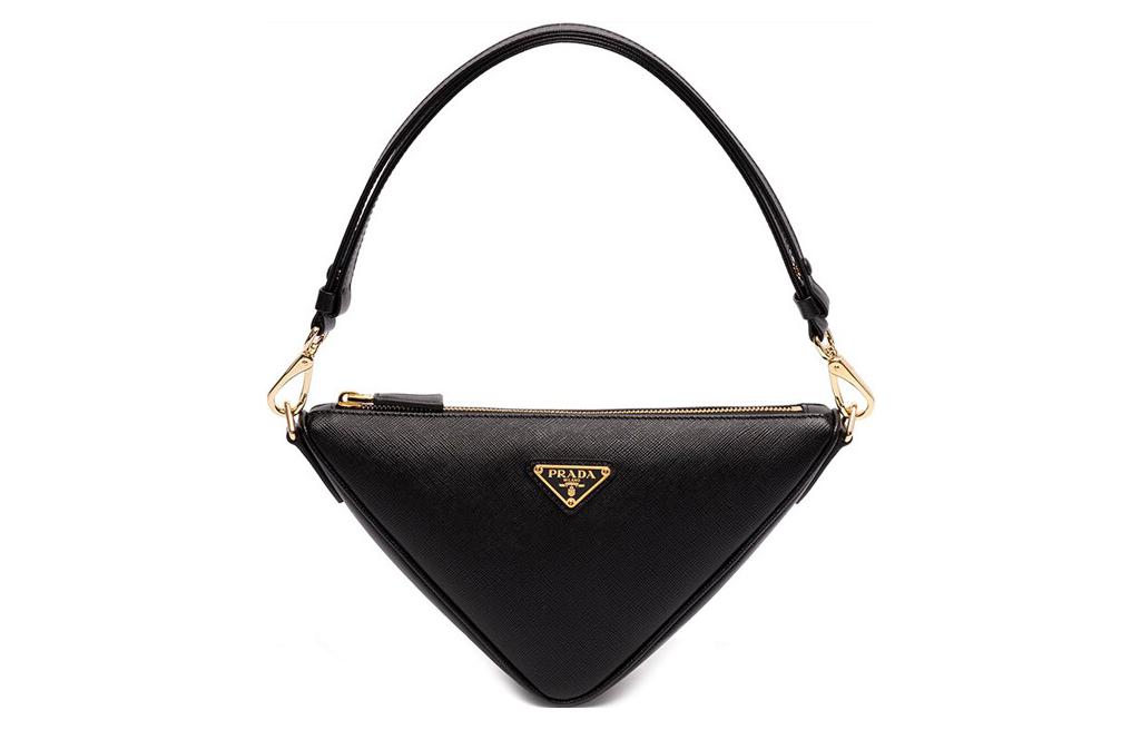 

PRADA Кожаная сумка через плечо женская, черная