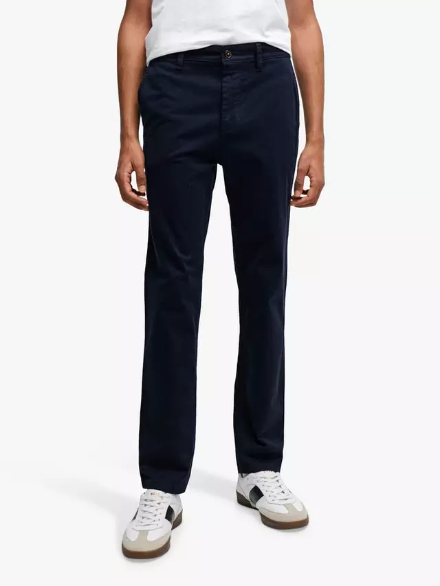 

Брюки чинос HUGO BOSS BOSS Cotton Tapered, цвет dark blue