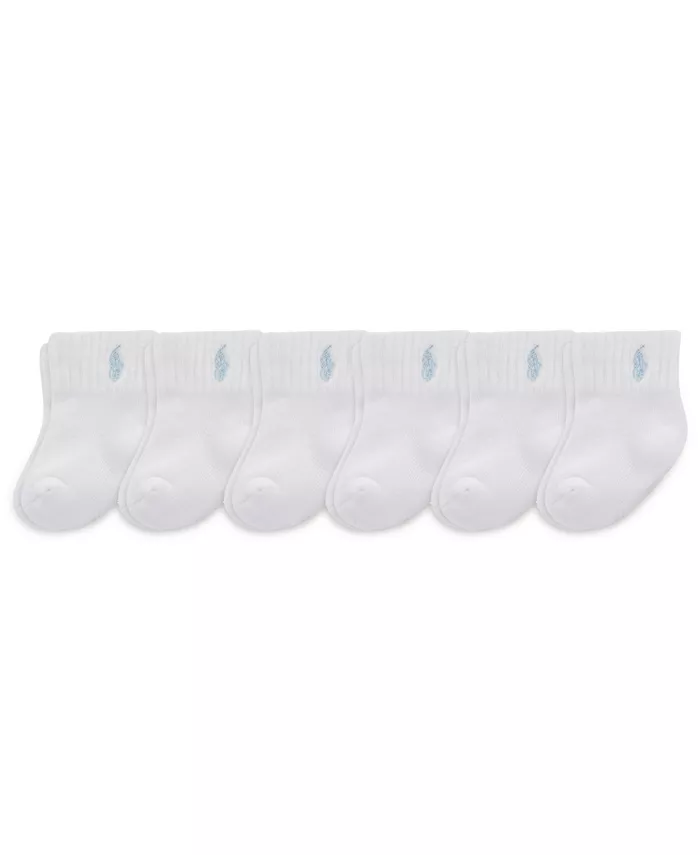 

Детские носки Baby Sport Quarter Socks для мальчиков, набор 6 пар Polo Ralph Lauren, синий