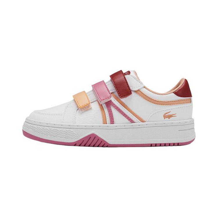 

LACOSTE Детские кроссовки для скейтбординга L001, белые, красные, для детей от 3 до 7 лет