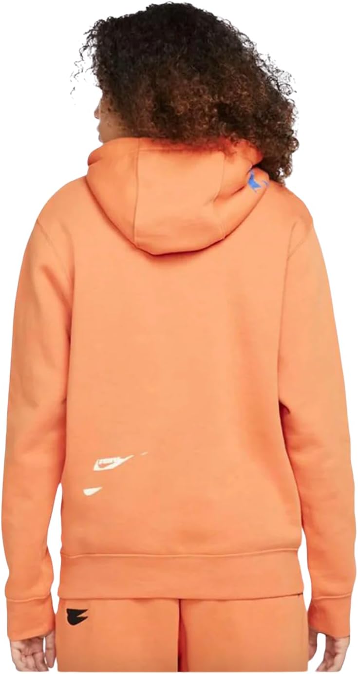 Мужская флисовая толстовка с капюшоном Nike Sportswear Essentials Club, Hot Curry/Habanero — фото 2