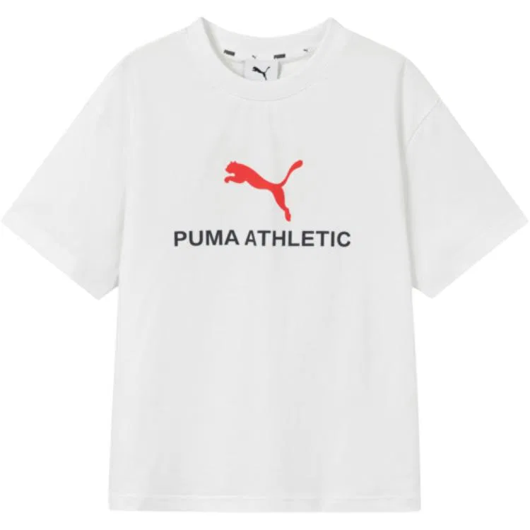 Детская футболка с круглым вырезом PUMA, Raw White 10101