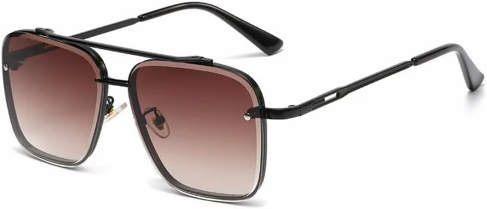 

Мужские солнцезащитные очки в металлической оправе, с полимерными линзами, для вождения, путешествий и активного отдыха, с защитой от УФ-излучения UV400 UUPTTPL, C8 Black Brown