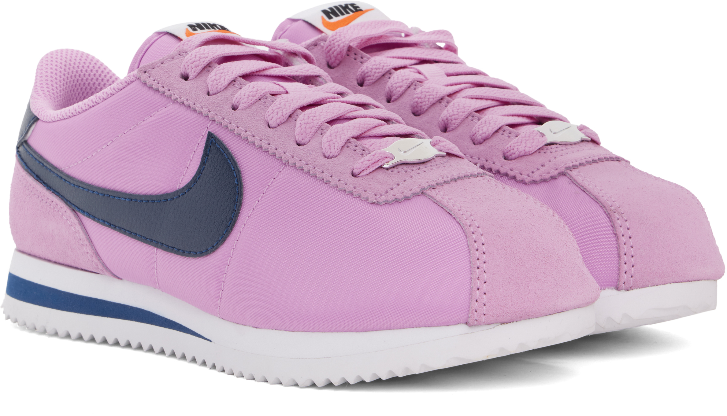 Кроссовки Cortez Textile розового и темно-синего цветов Nike — фото 4