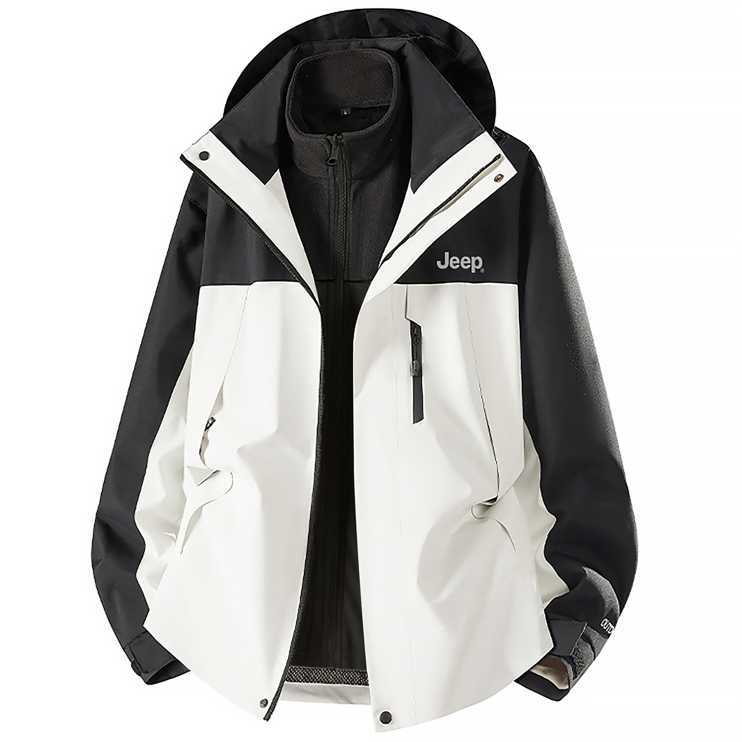 

Куртка Leisure Collection унисекс Jeep, айвори белый[fleece liner+shell set/men's women's suggestion: size small one size]