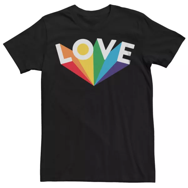 

Мужская футболка с проекционной графикой Pride Love Licensed Character, черный