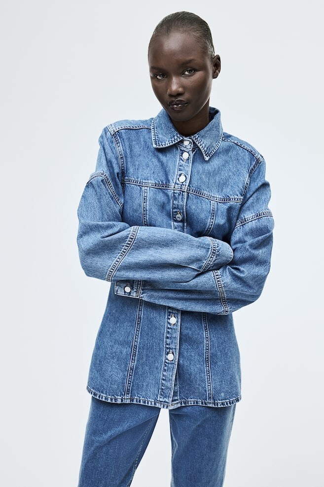 

Джинсовая блузка H&M, синий