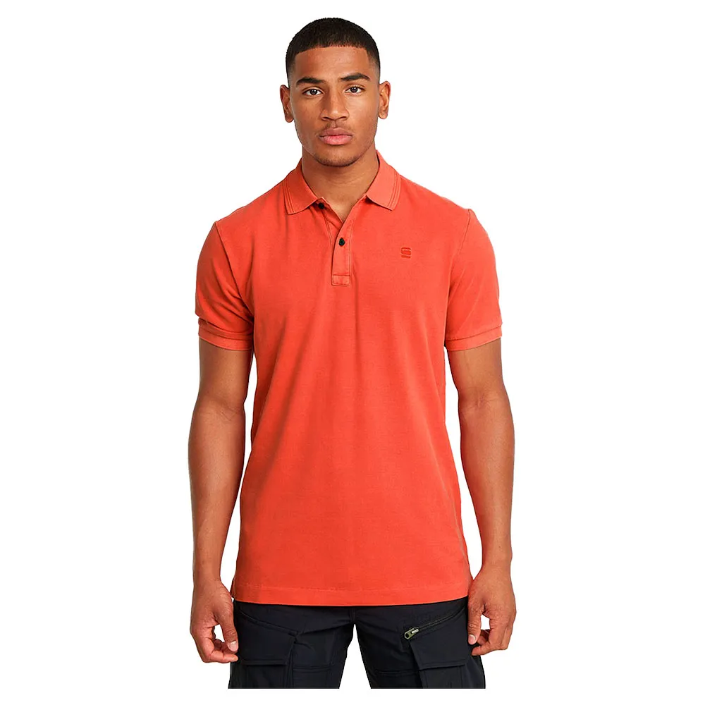 

Поло с коротким рукавом G-Star Dunda Overdyed Slim, оранжевый