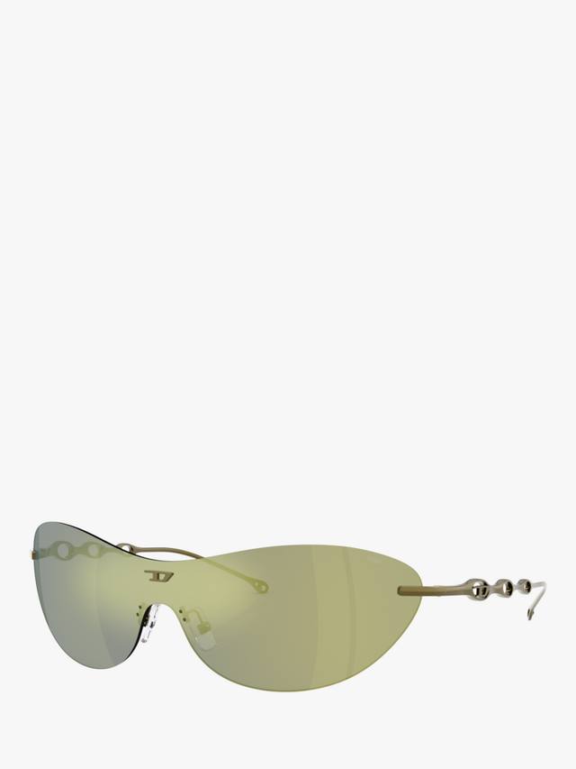 

DL1006 унисекс солнцезащитные очки Wrap Diesel, Green/Yellow