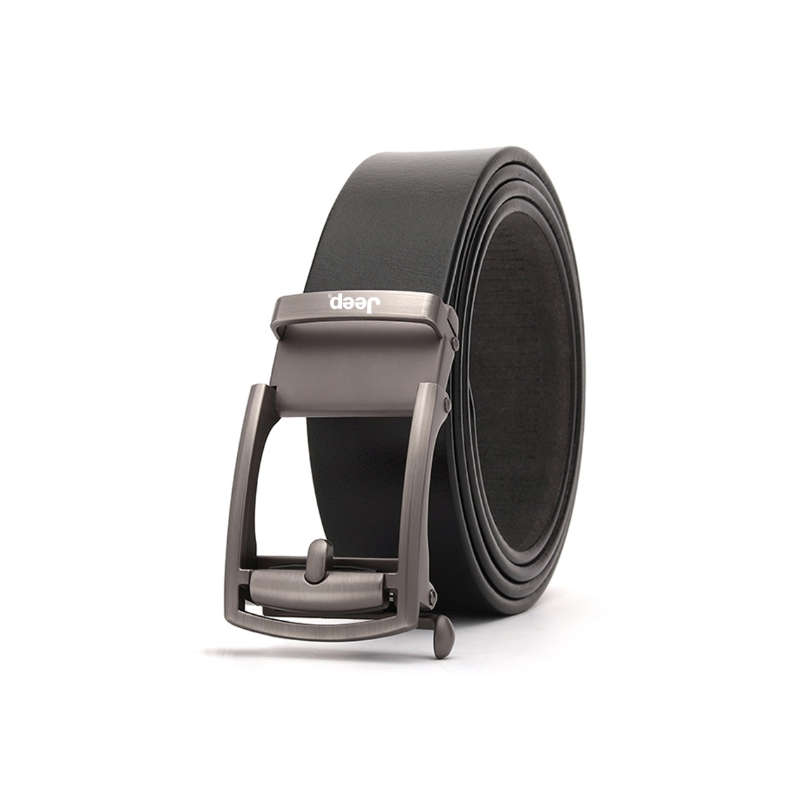 

Кожаный ремень из спилка Cow Unisex 3,5 см Jeep, gunmetal