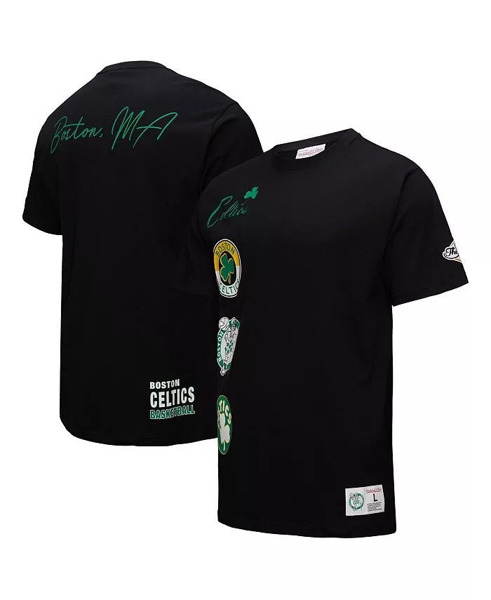

Мужская черная футболка Boston Celtics Black Out Collection Vintage Premium Mitchell & Ness