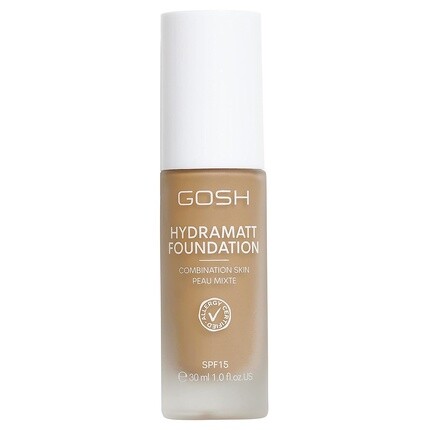 

Тональный крем GOSH с SPF 15 для светлой и темной кожи. Веганский матирующий макияж для сухой, чувствительной и жирной кожи — 012Y.