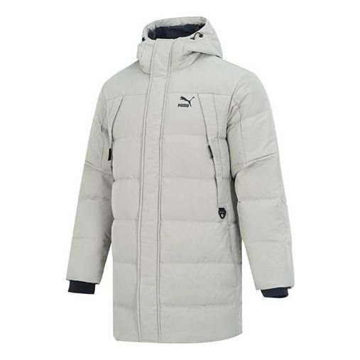 

Куртка protective hooded down coat 'green' Puma, серый