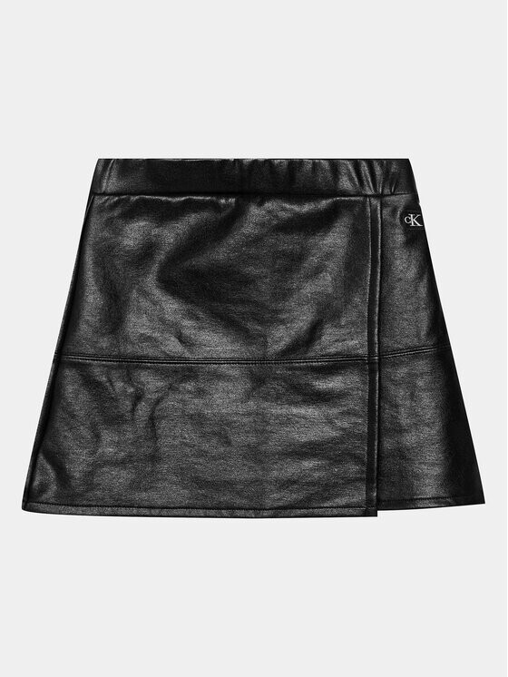 

Юбка из искусственной кожи, стандартного кроя Calvin Klein, черный