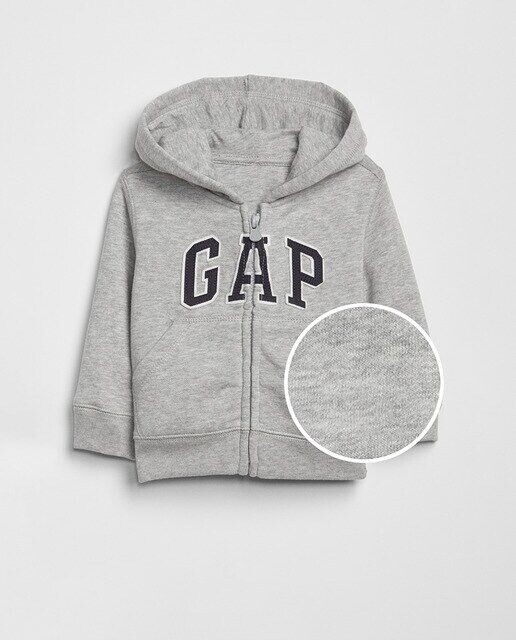 

Толстовка с капюшоном для мальчика с логотипом Gap, серый