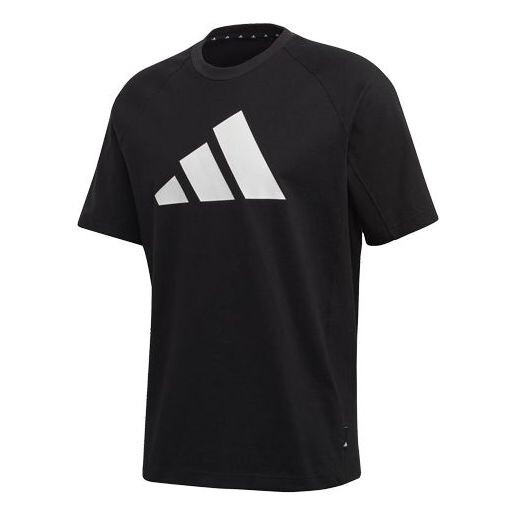 

Футболка классические пирамидальные с логотипом, короткий рукав, Adidas, черный
