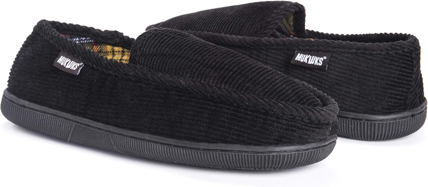 Мокасины мужские Muk LUKS из вельвета с фланелевой подкладкой, черный — фото 3