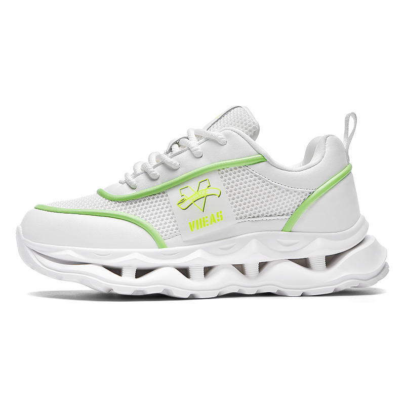 

Износостойкие дышащие низкие массивные кроссовки для мужчин VIIEAS, White Green