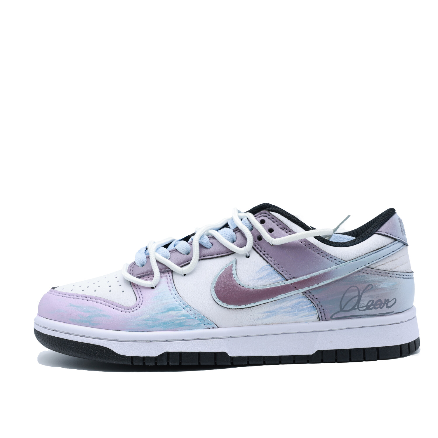 

Кроссовки Nike Dunk Skateboarding Shoes Women's Low-top Black/purple/white, фиолетовый