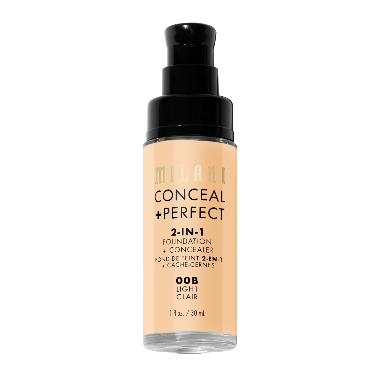 Тональный крем для лица conceal + perfect 2in1 Milani, light/ 00b, объем 30 мл — фото 3