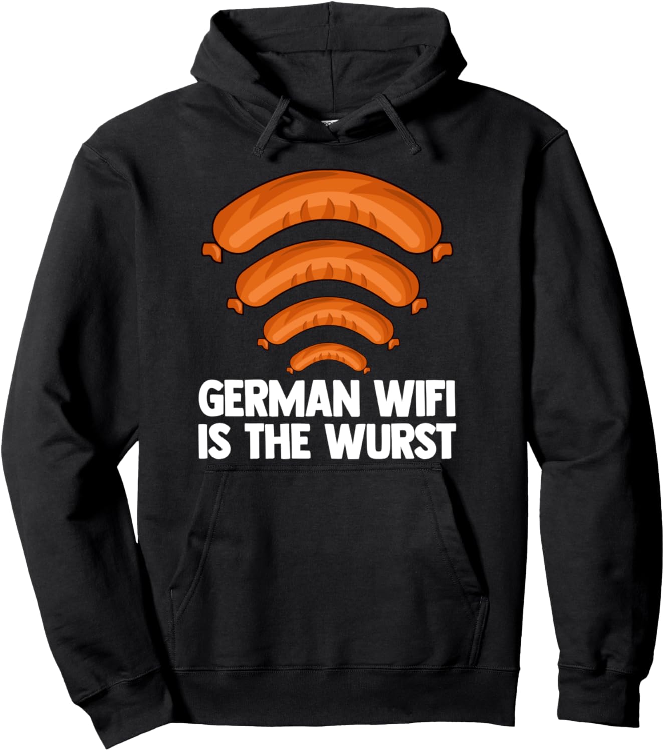 

Немецкая толстовка с надписью «Wi-Fi - это худшее» - забавный подарок Wifi Funny Internet Germany, черный