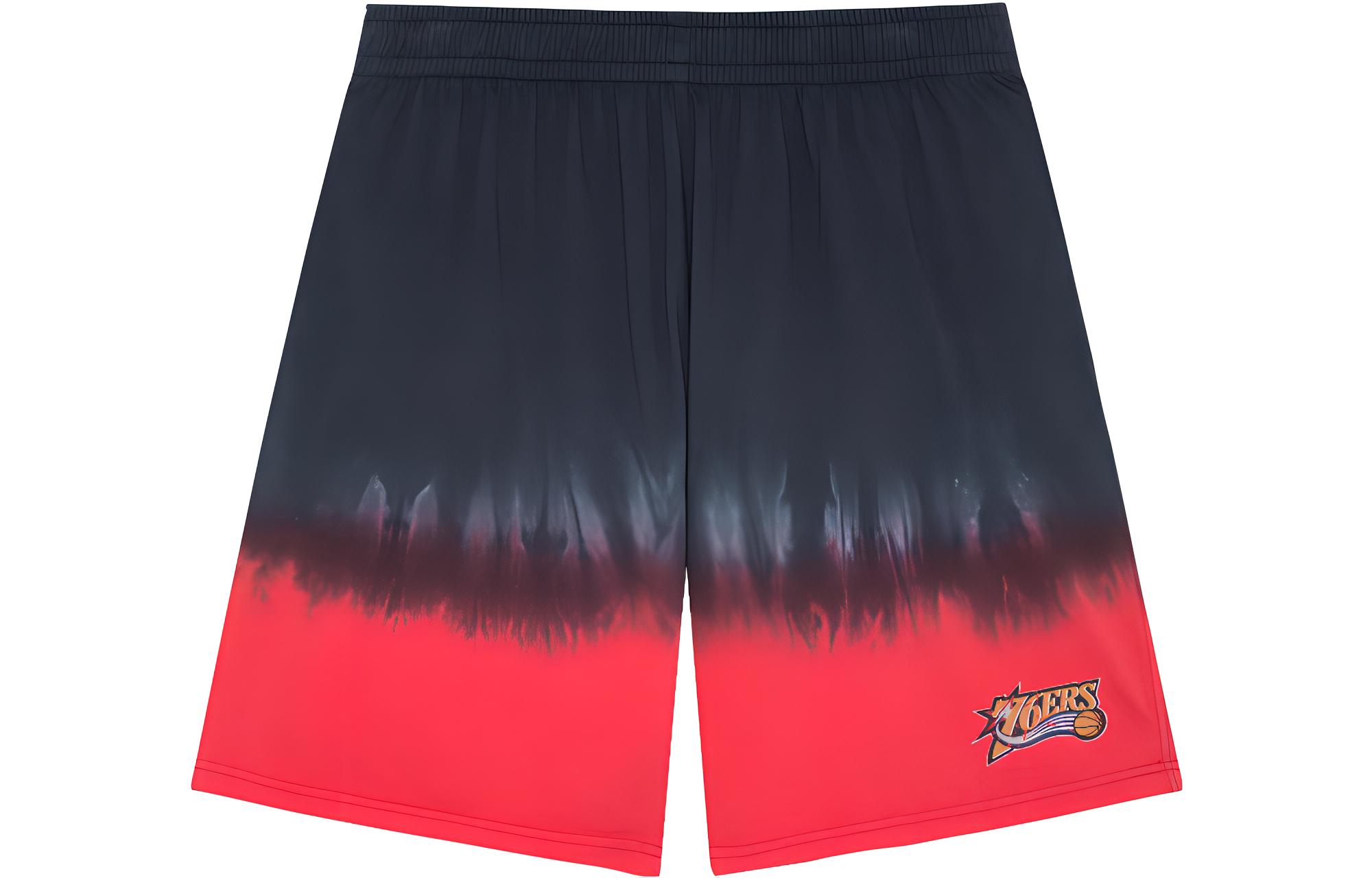 

Мужские баскетбольные шорты Mitchell & Ness черные с красным