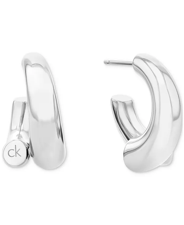 

Серьги-Подвески в форме спирали серебристого оттенка Calvin Klein, silver