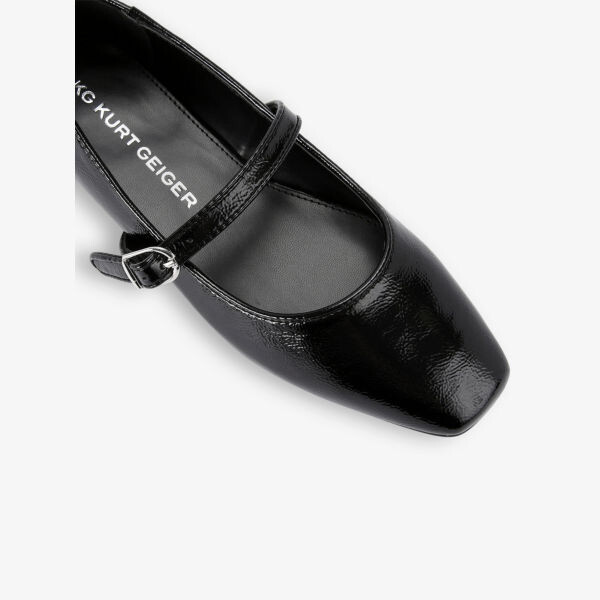 Балетки Nina из лакированной кожи с квадратным носком Kg Kurt Geiger, черный — фото 4