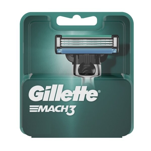 

Gillette Mach 3, Сменные лезвия для бритвы, 4 шт