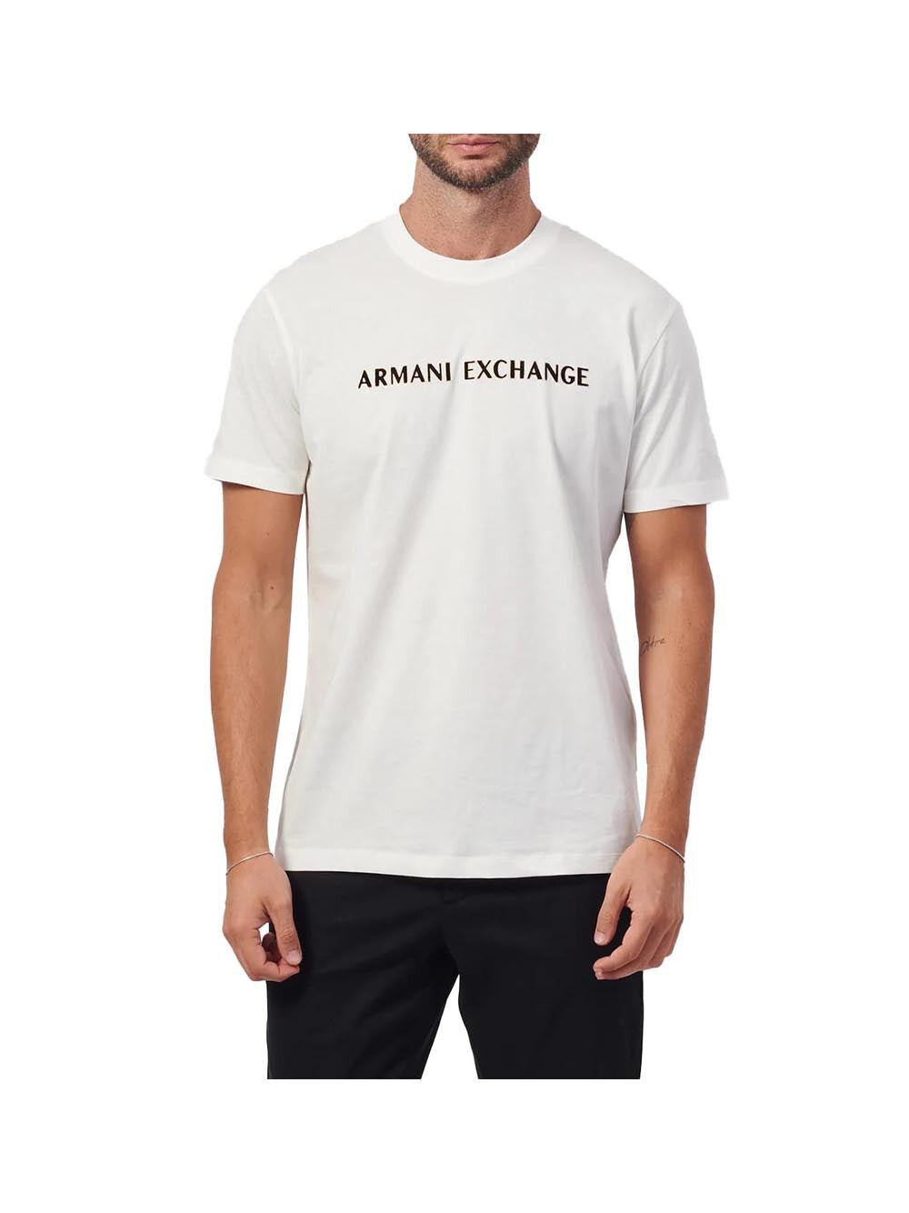 

Белая мужская футболка Armani Exchange