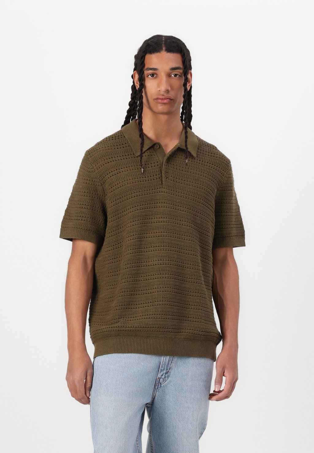 

Поло STRIPE GAP, оливковый