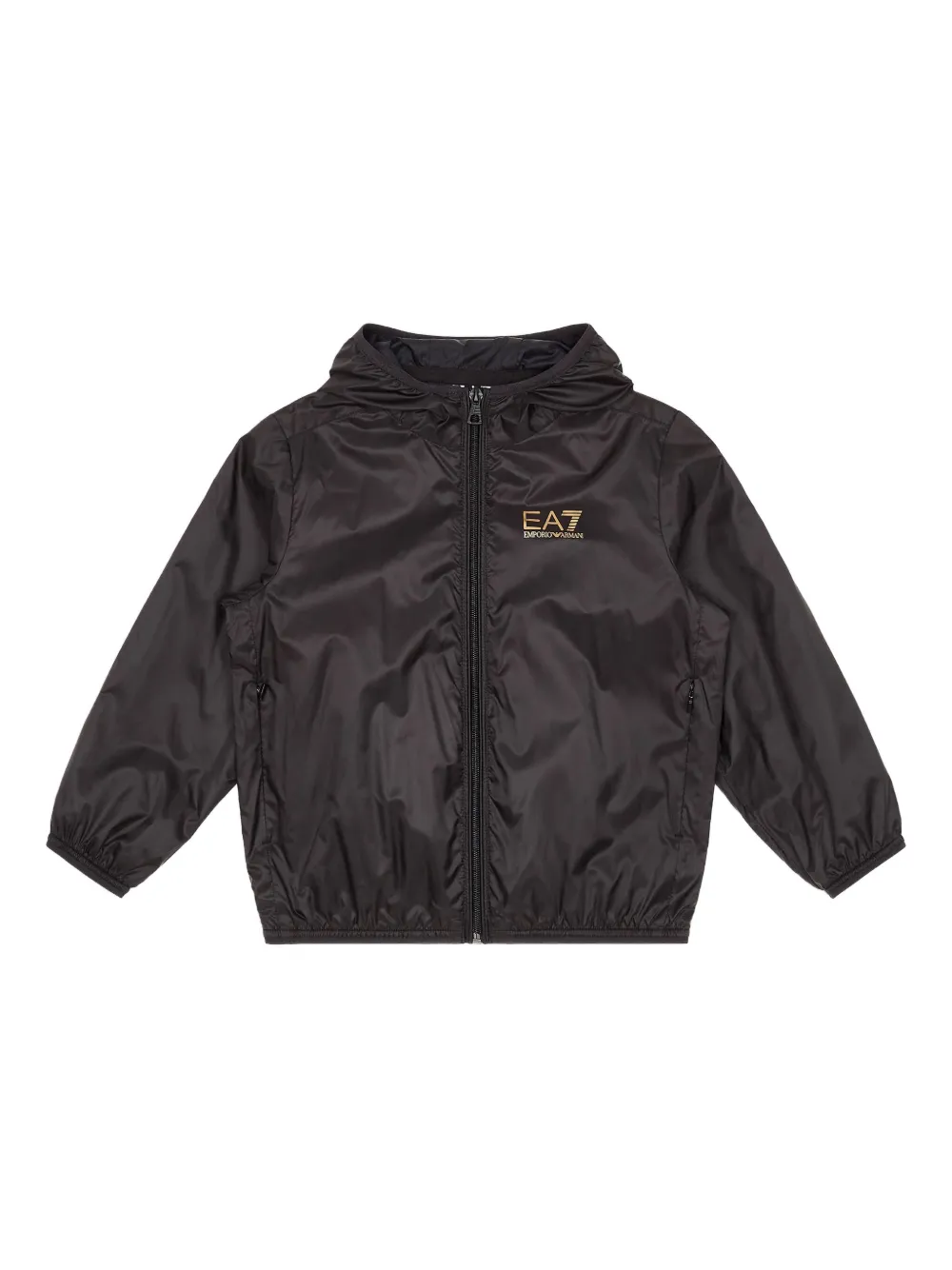 

Куртка с капюшоном и логотипом Emporio Armani Kids, черный