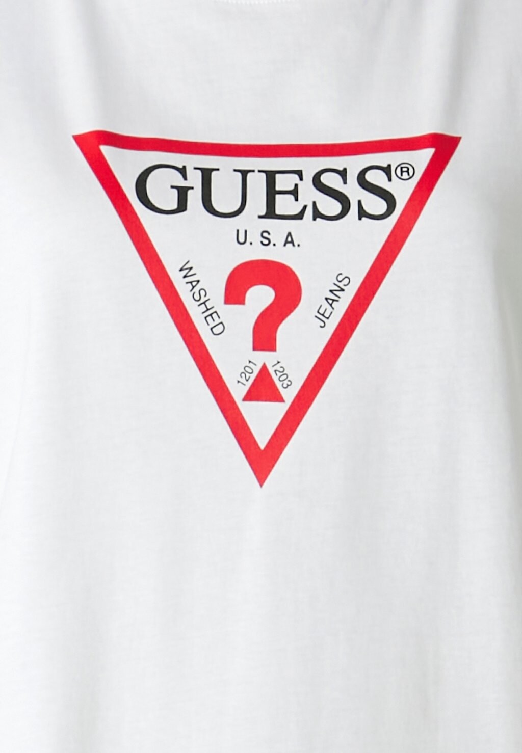 

Принт на футболке ICONIC TEE Guess Jeans, белый