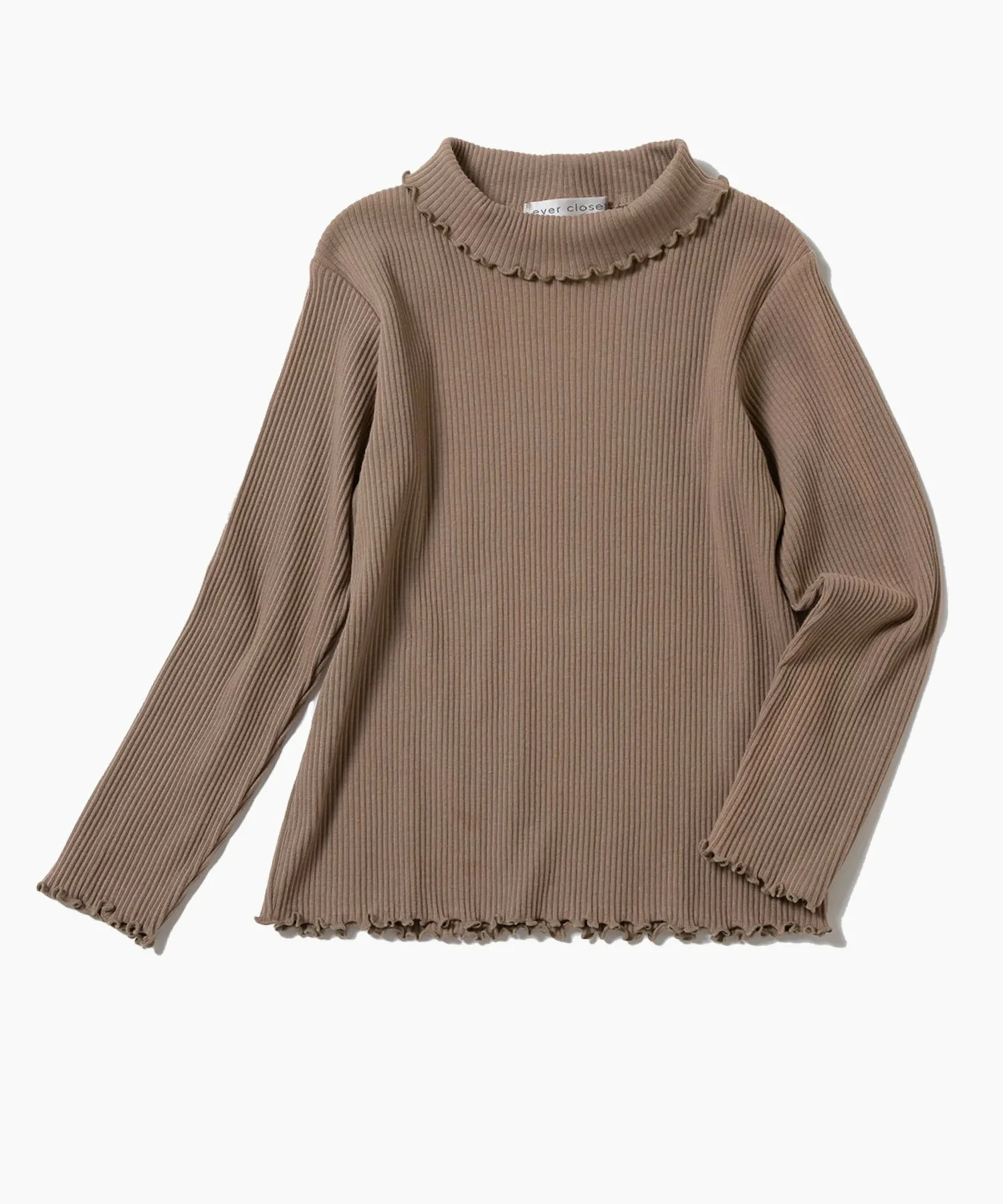 Водолазка в рубчик Ever Closet, brown — фото 3