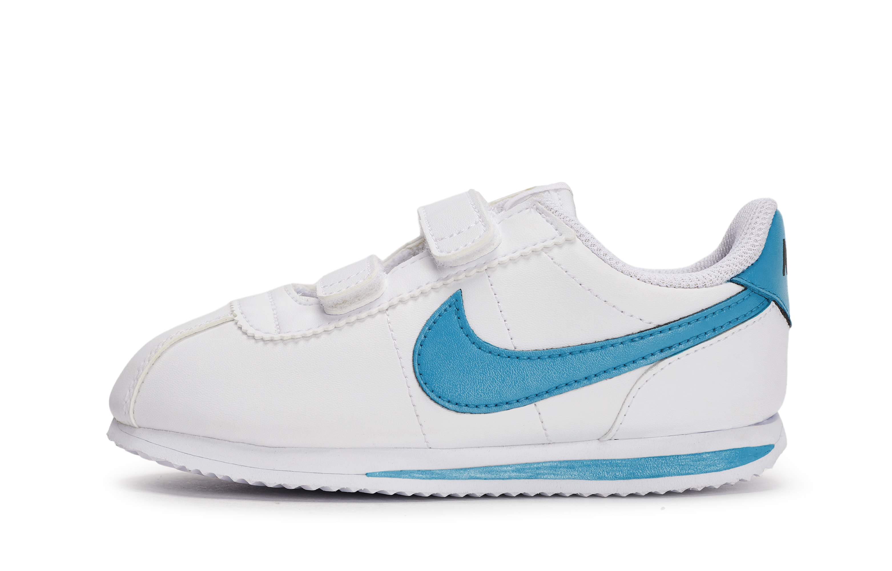 

Кроссовки Cortez Basic SL противоскользящие с амортизацией низкие для малышей Nike, белый/синий