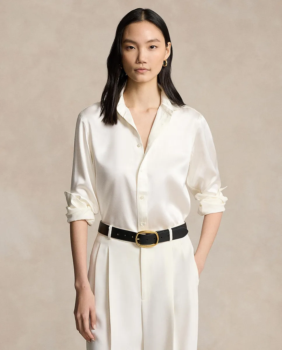 

Женская рубашка с длинным рукавом Lauren Ralph Lauren, цвет Crudo
