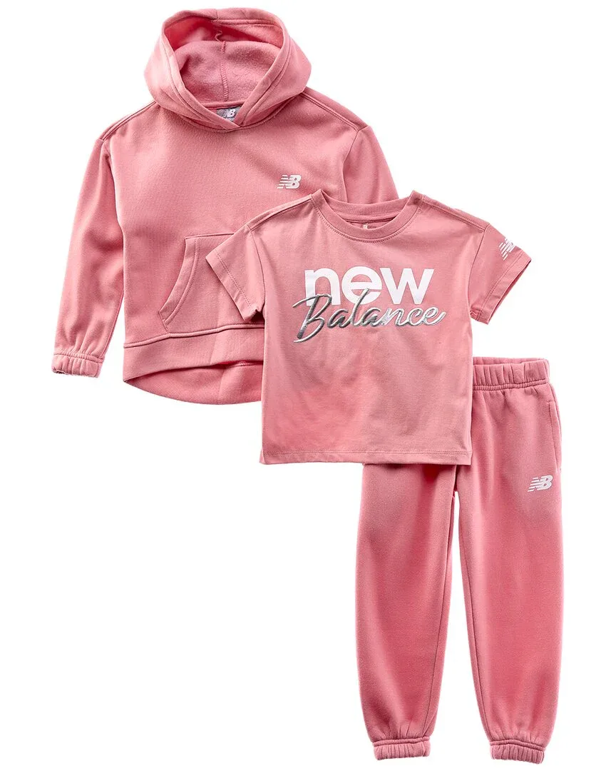 Комплект из 3 предметов: худи, футболка и спортивные штаны New Balance