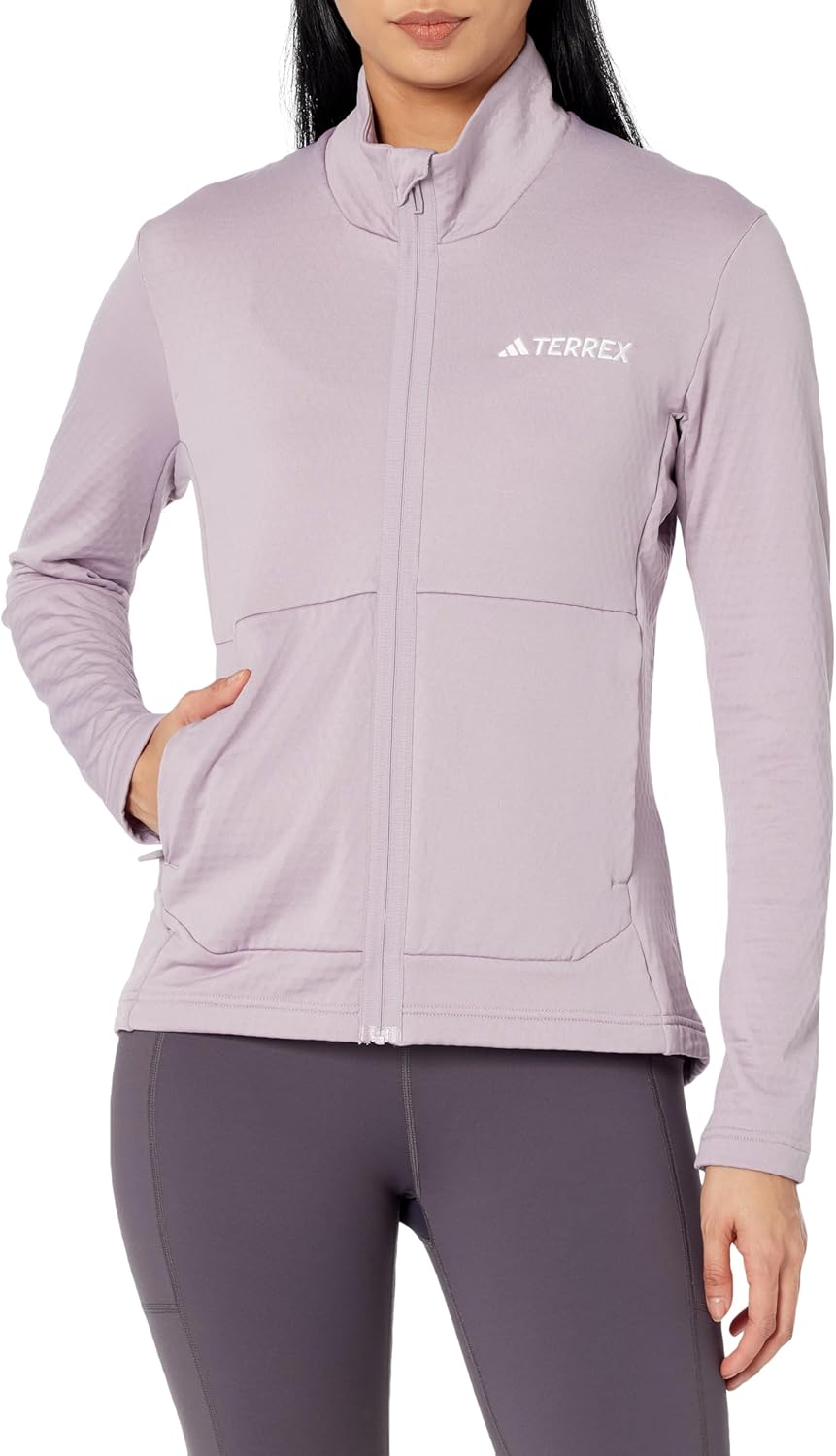 

Женская флисовая куртка Adidas Terrex Multi Light на молнии с карманами, сиреневый