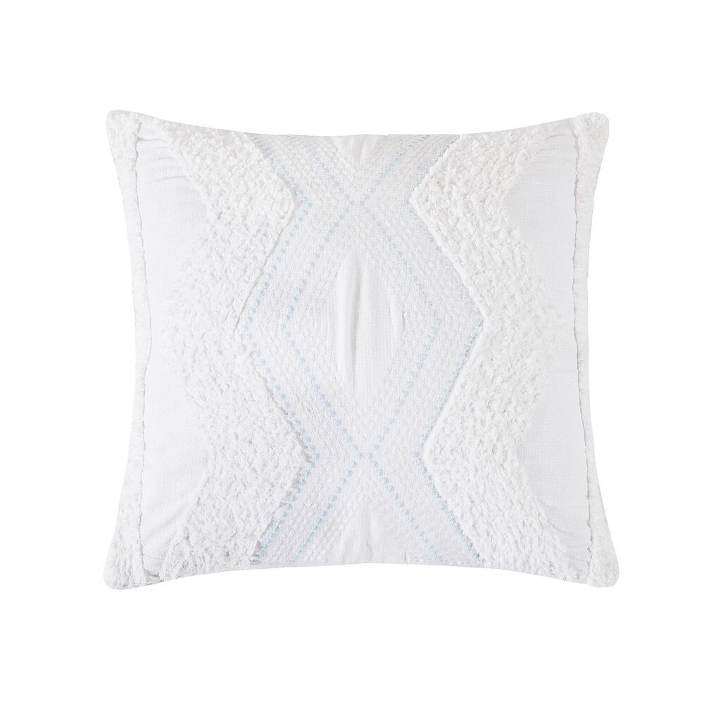 

Подушка Levtex Home Blue Sea из синели с тафтингом, белый