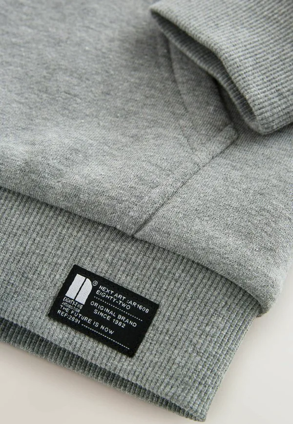 Худи из искусственной кожи стандартного кроя Next, Grey — фото 3