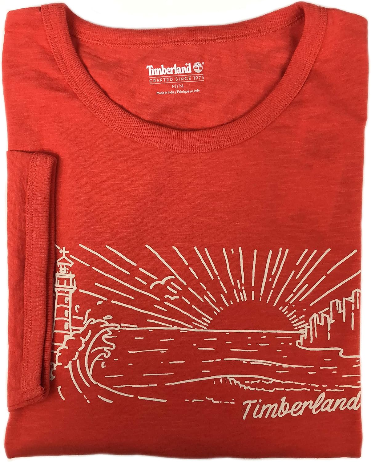 

Мужская футболка Timberland с коротким рукавом и принтом маяка, Bright Orange, Оранжевый, Мужская футболка Timberland с коротким рукавом и принтом маяка, Bright Orange