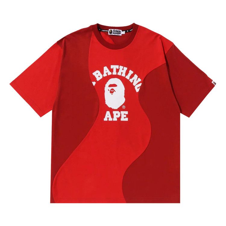 

Футболка BAPE Cutting College Relaxed Fit Tee, Red