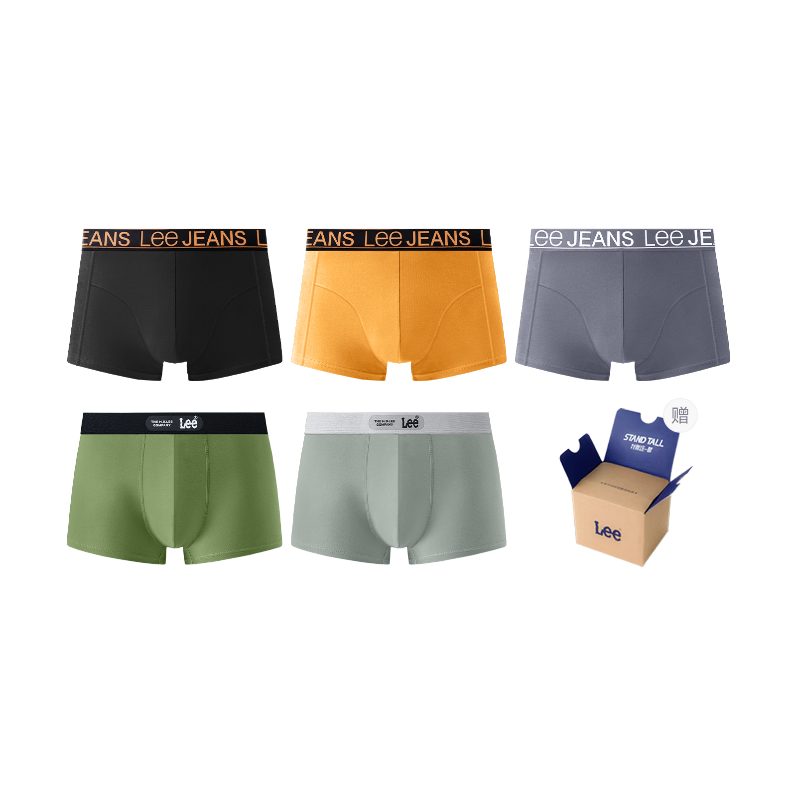 

Lee Классический 101 подарочный набор нижнего белья для мужчин, 5 пар