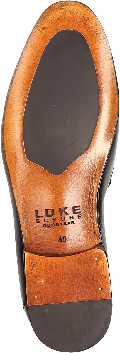 Мужские кожаные слипоны Lüke Schuhe 16011, черные — фото 3